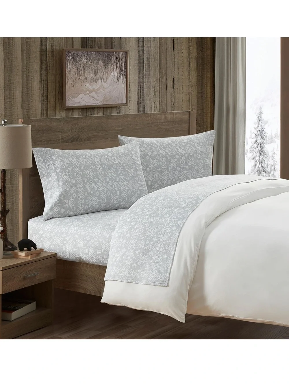 Bearpaw 4-Piece Full Size Bed Sheet Set - Fitted & Flat Sheets & Matching Pillow